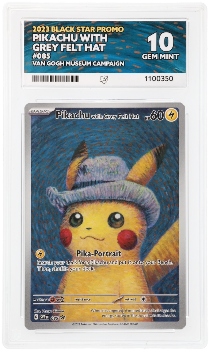 ACE 10 Pikachu with Grey Felt Hat Van Gogh Promo 085