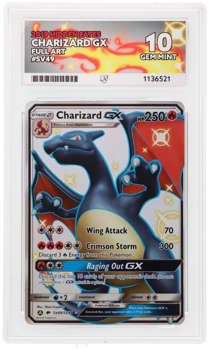 ACE 10 Charizard GX SV49 Hidden Fates