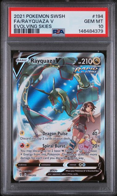 PSA 10 Rayquaza V 194/203 Evolving Skies 2021