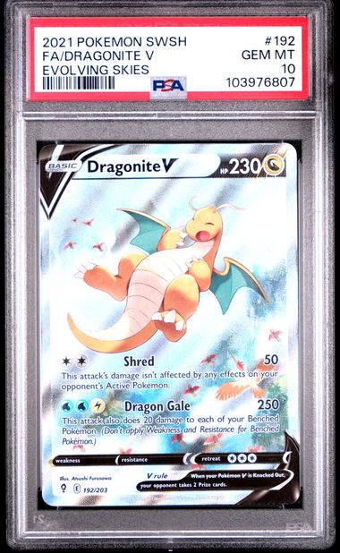 PSA 10 Dragonite V 192/203 Pokemon Sword & Shield Evolving Skies